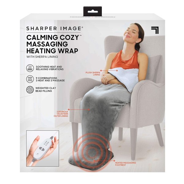 Sharper Image Calming Cozy Therapeutic Massaging Heat Wrap 1 pc CCZ01004